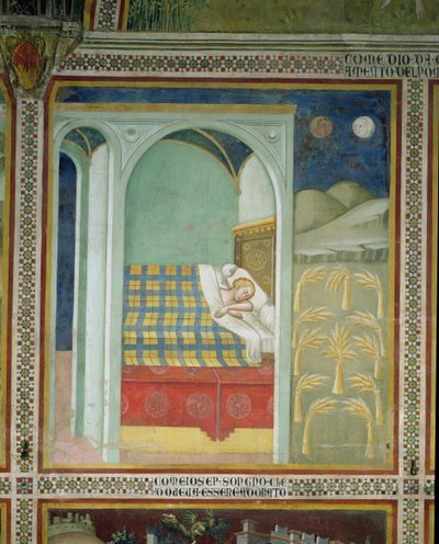 The Dream of Joseph, 1356-67 by also Manfredi de Battilori Bartolo di Fredi